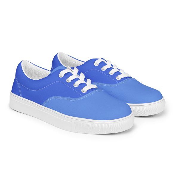 Cornflower Blue Women’s lace-up canvas shoes - Image 6