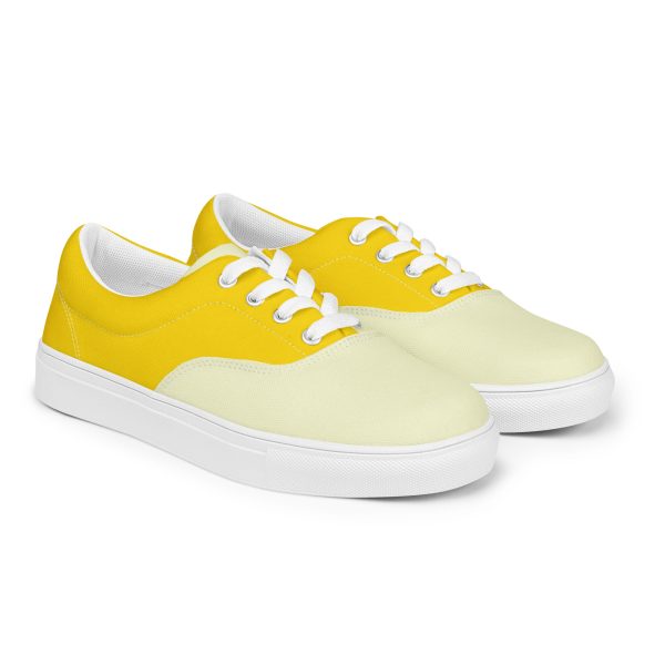 Goldenrod Yellow Women’s lace-up canvas shoes - Image 6