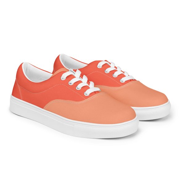 Tomato Salmon Women’s lace-up canvas shoes - Image 6