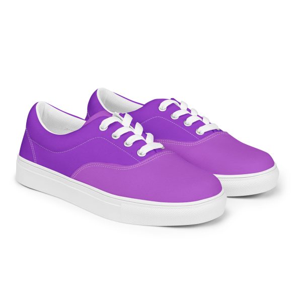 Dark & Medium Orchid Women’s lace-up canvas shoes - Image 6