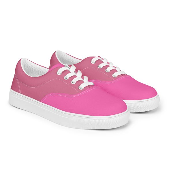 Pale Violet & Hot Pink Women’s lace-up canvas shoes - Image 6