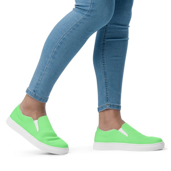 Pale Green Women’s slip-on canvas shoes